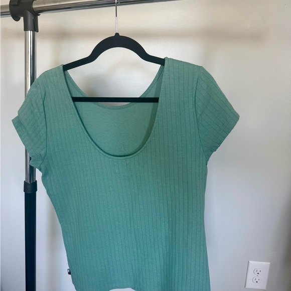 Y2K Tommy Hilfiger Women's L Green Short Sleeve Tee cotton - Picture 3 of 5